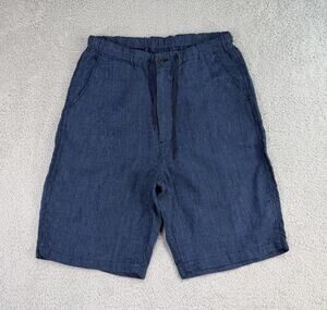 Orslow 9.5” Men Linen Plaid Shorts Short Blue Size Small